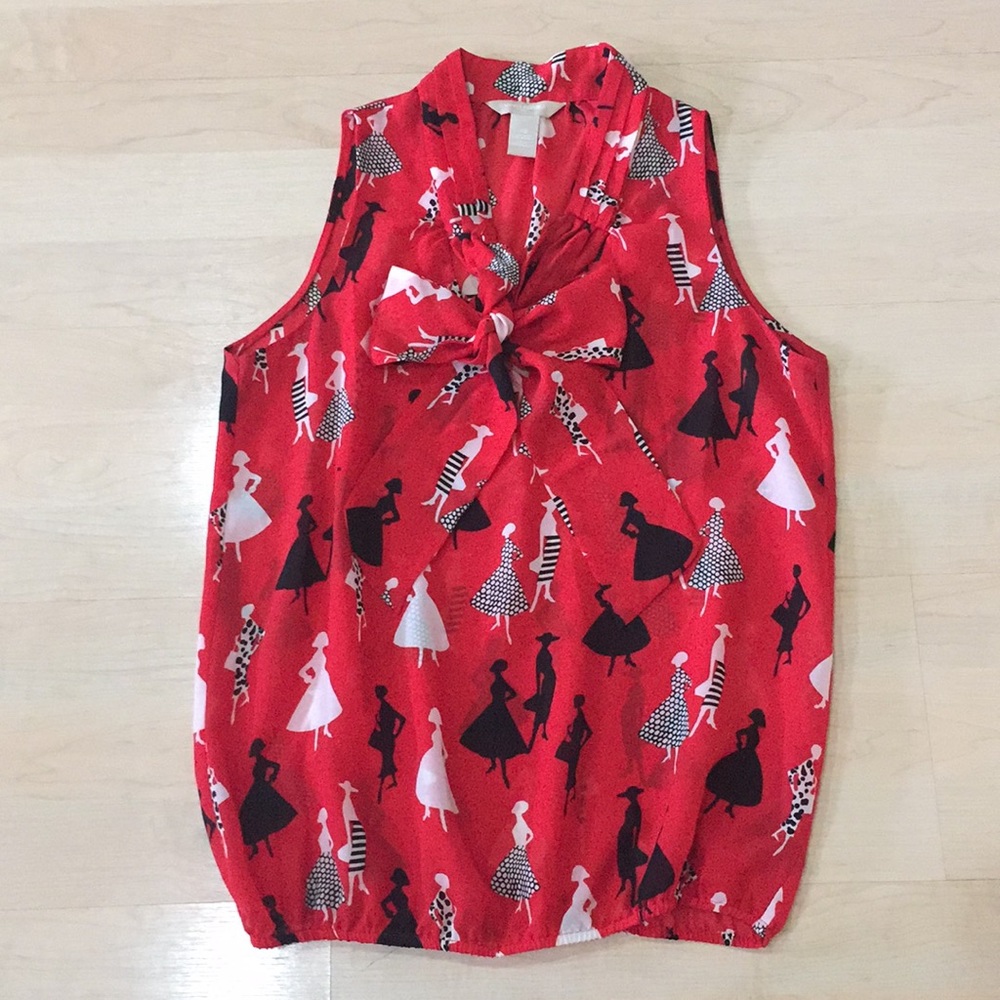 Banana Republic red sheer top , extra small